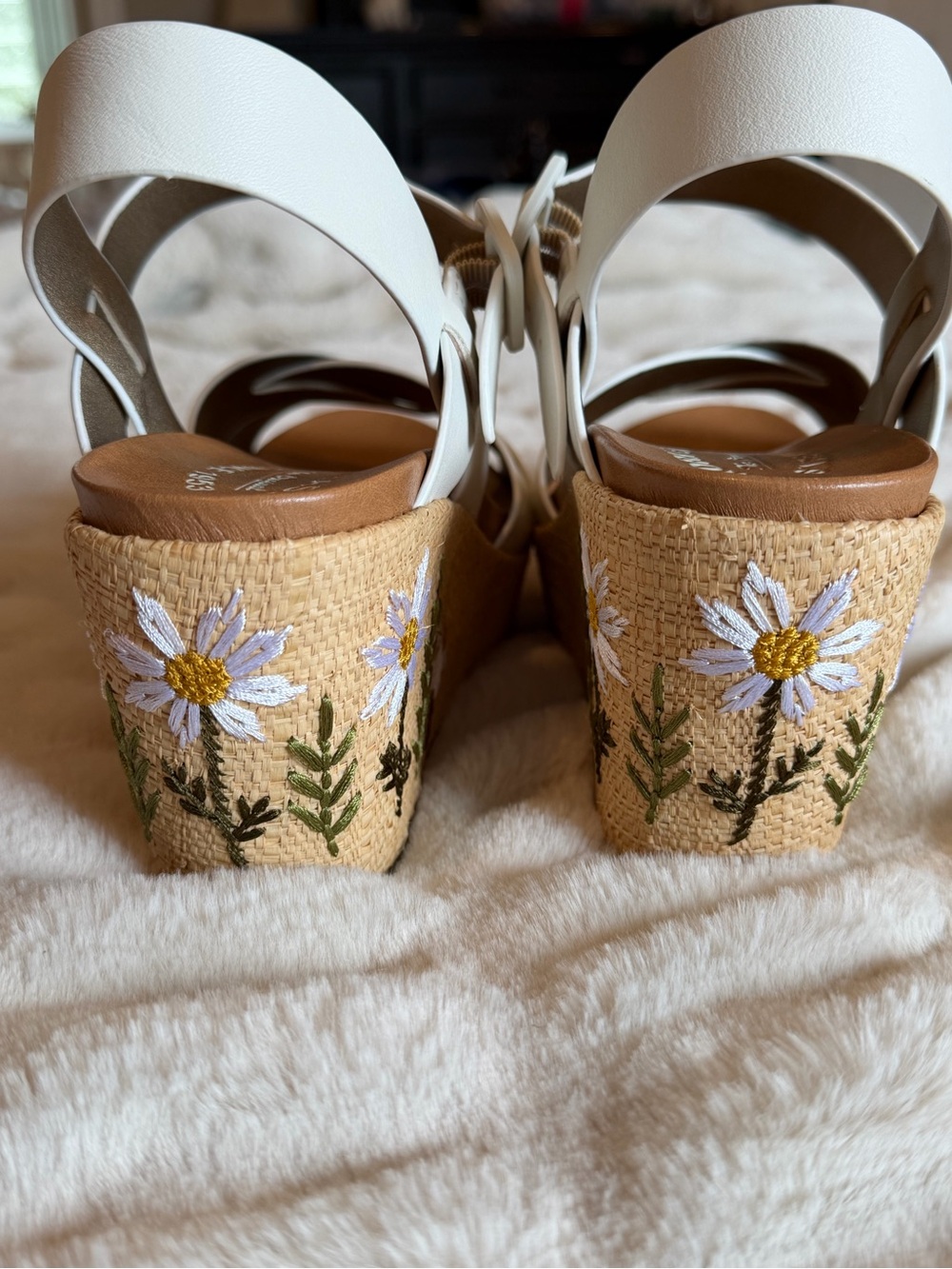 Kork-Ease White Leather Crisscross Ankle-Strap Wedges NEW SIZE 8 - Picture 11 of 11